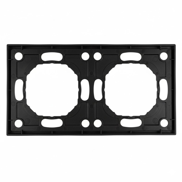 Рамка STEKKER, PFR00-5002-05 2-местная, серия Эмили, черный уголь, soft touch 49859