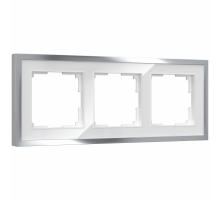 Рамка Werkel Baguette на 3 поста белый/серебро W0032850 4690389185717