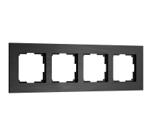 Рамка Werkel AluMax на 4 поста черный алюминий W0043508 4690389204104