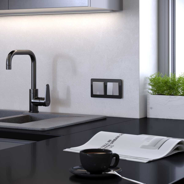 Рамка Werkel Acrylic на 2 поста черный W0022708 4690389184857