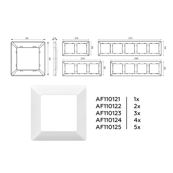 Рамка AMBRELLA VOLT AF110123