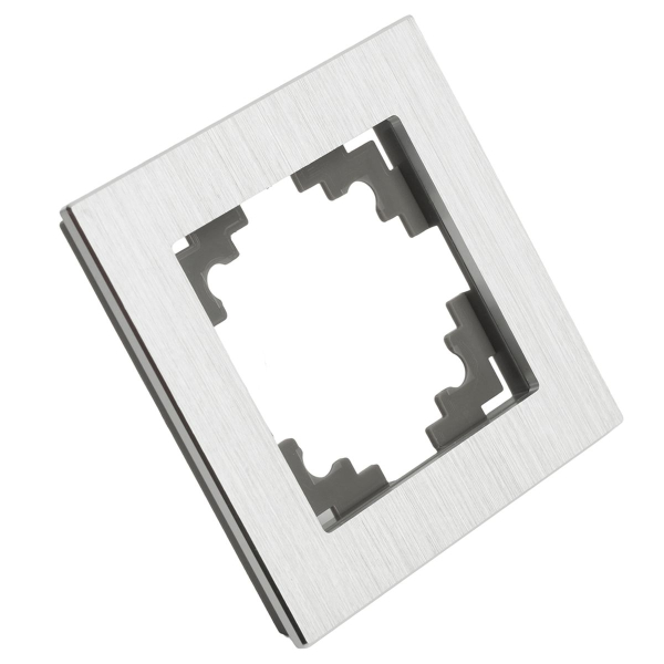 Рамка 1-местная, серебро, STEKKER, MFR00-7001-03, серия Катрин, серебро 50011