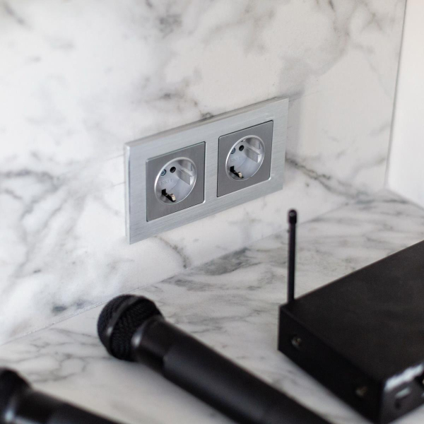 Рамка на 2 поста Werkel Aluminium алюминий W0021706 4690389158032