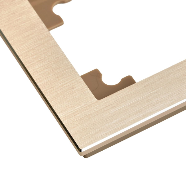 Рамка 4-местная, металл, STEKKER, MFR00-7004-02, серия Катрин, шампань 50022