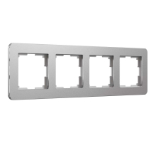 Рамка Werkel Platinum на 4 поста алюминий W0042606 4690389184505