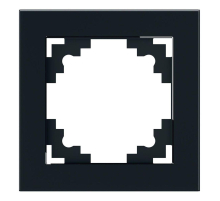 Рамка 1-постовая Stekker Катрин черный GFR00-7001-05 39518
