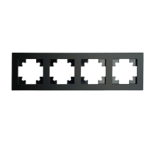 Рамка 4-постовая Stekker Катрин черный матовый GFR00-7004-05М 49603