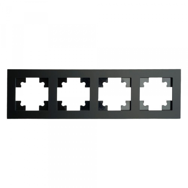 Рамка 4-постовая Stekker Катрин черный матовый GFR00-7004-05М 49603 Рамка 4-постовая Stekker Катрин черный матовый GFR00-7004-05М 49603