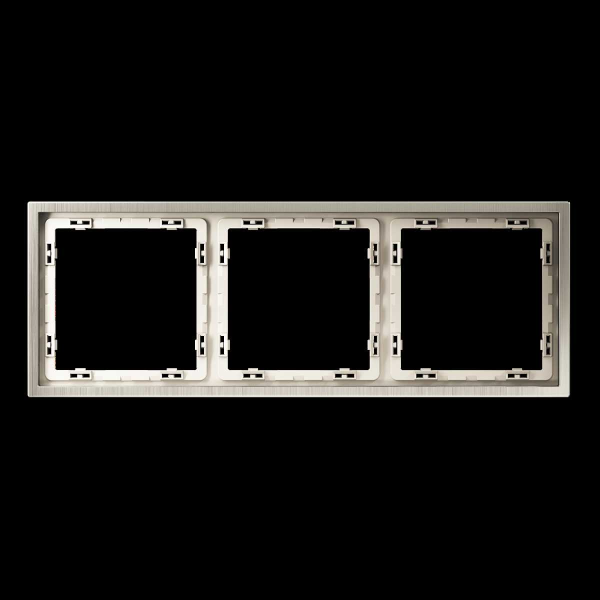 Рамка металлическая на 3 поста, S70 Metal (никель) Voltum VLSM120311