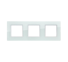 Рамка LK Studio 3-постовая из натурального светлого стекла LK45 854311-1