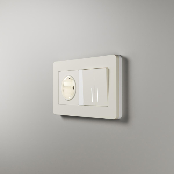 Рамка Werkel Split на 2 поста айвори/белый W0023066 4690389206054