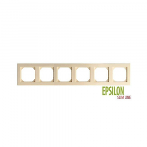 Рамка 6-постовая Liregus Epsilon бежевый 28-0886