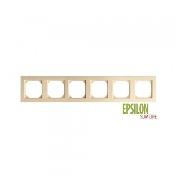 Рамка 6-постовая Liregus Epsilon бежевый 28-0886 Рамка 6-постовая Liregus Epsilon бежевый 28-0886