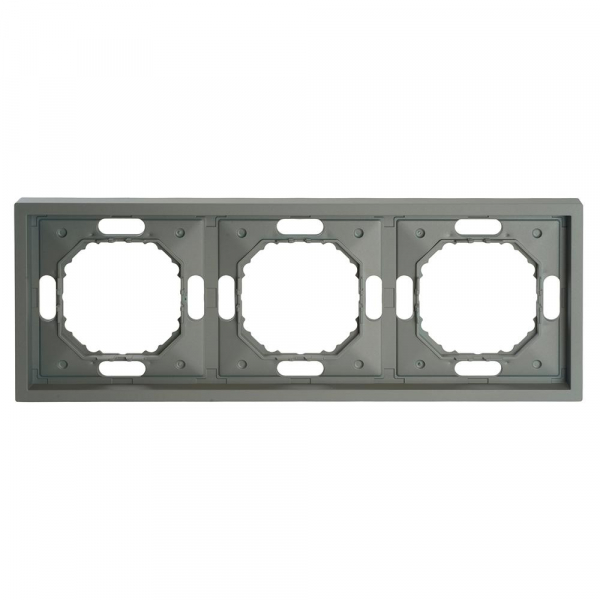 Рамка STEKKER, PFR00-5003-10 3-местная, серия Эмили, платиново-серый, soft touch 49964 Рамка STEKKER, PFR00-5003-10 3-местная, серия Эмили, платиново-серый, soft touch 49964