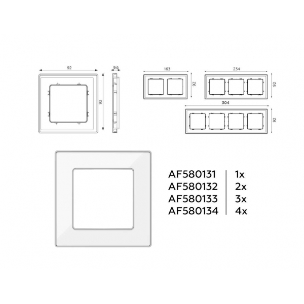 Рамка AMBRELLA VOLT AF580134 Рамка AMBRELLA VOLT AF580134
