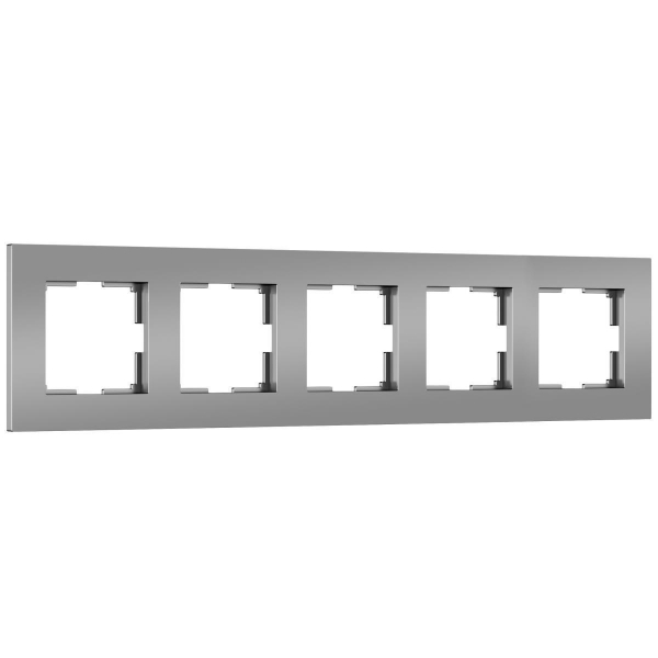 Рамка Werkel Slab на 5 постов серебро/софт W0052965 4690389207952 Рамка Werkel Slab на 5 постов серебро/софт W0052965 4690389207952