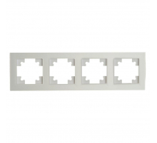 Рамка 4-постовая Stekker Катрин белый матовый GFR00-7004-01M 49597