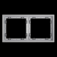 Рамка пластиковая S70 на 2 поста, (серый) Voltum VLS100216
