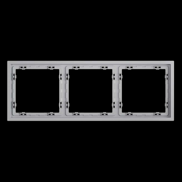 Рамка пластиковая S70 на 3 поста, (серый) Voltum VLS100316