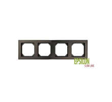 Рамка 4-постовая Liregus Epsilon антрацит 28-1204