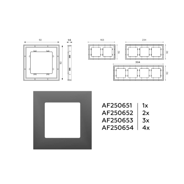 Рамка AMBRELLA VOLT AF250652