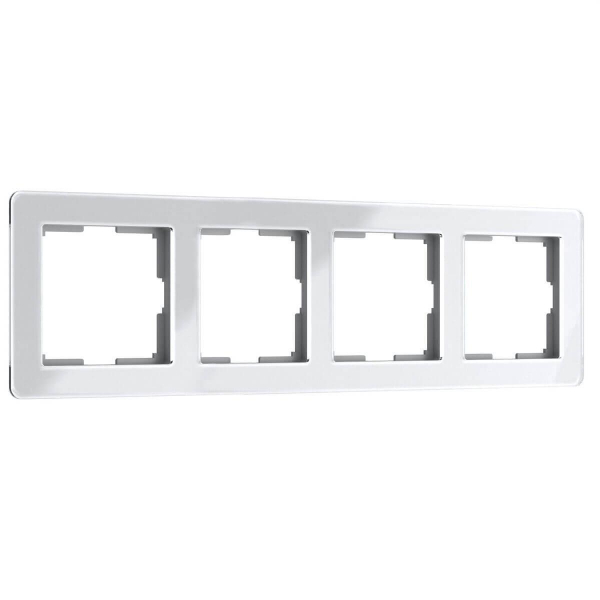 Рамка Werkel Acrylic на 4 поста белый W0042701 4690389190520 Рамка Werkel Acrylic на 4 поста белый W0042701 4690389190520
