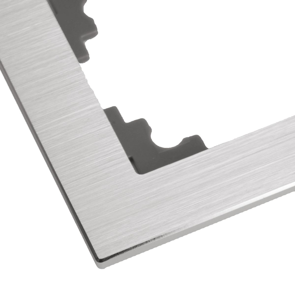 Рамка 2-местная, металл, STEKKER, MFR00-7002-03 , серия Катрин, серебро