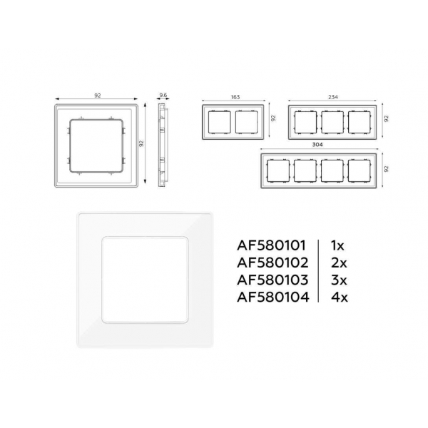 Рамка AMBRELLA VOLT AF580103 Рамка AMBRELLA VOLT AF580103