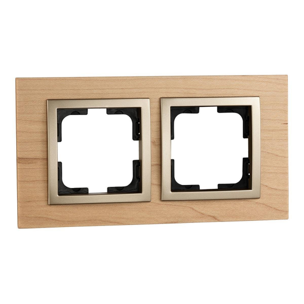 Рамка 2-постовая Mono Electric Style клён 107-520000-161 Рамка 2-постовая Mono Electric Style клён 107-520000-161