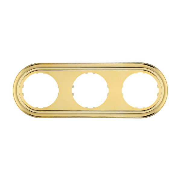 Рамка LK Studio 3-постовая круглая (золото) Vintage-Classic 889316-1