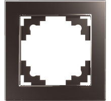 Рамка 1-постовая Stekker Катрин шоколад GFR00-7001-04 39535