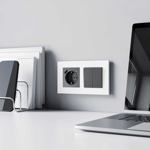 Рамка Werkel Slab на 2 поста белый матовый W0022961 4690389193385