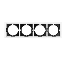 Рамка 4-местная, Stekker Мия, PFR00-3004-01, белая магнолия 50459