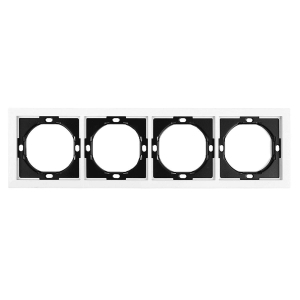 Рамка 4-местная, Stekker Мия, PFR00-3004-01, белая магнолия 50459