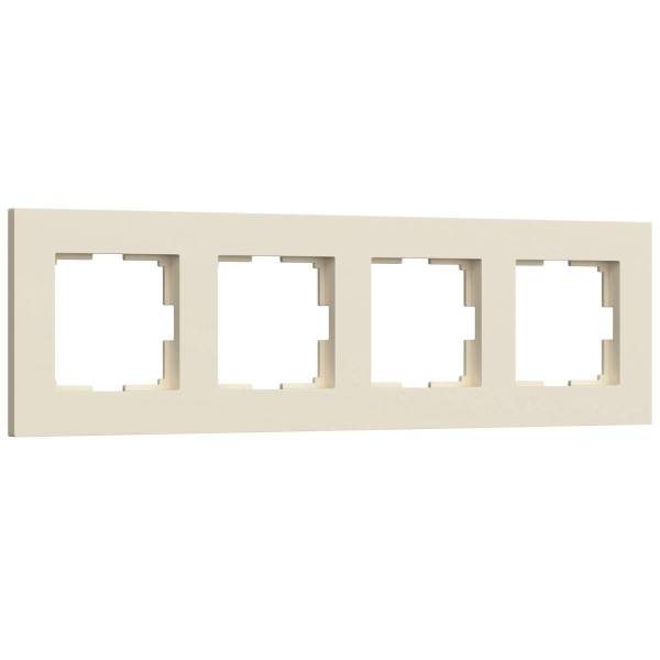 Рамка на 4 поста Werkel Slab айвори матовый W0042962 4690389193521