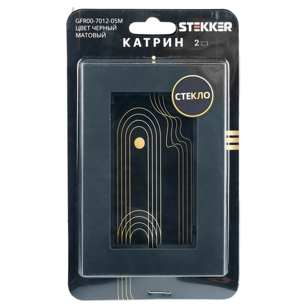 Рамка 2-местная Stekker Катрин черный матовый GFR00-7012-05М 49605