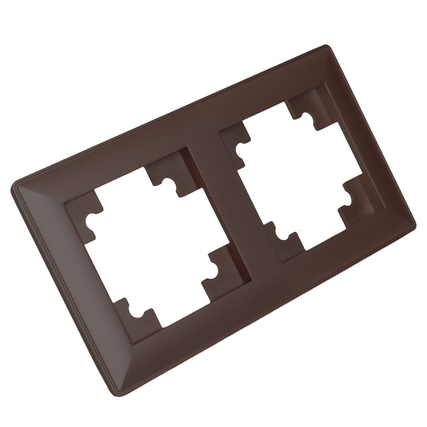Рамка 2-постовая Stekker Катрин шоколад PFR00-7002-04 39818