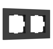 Рамка Werkel Slab на 2 поста черный матовый W0022908 4690389193378