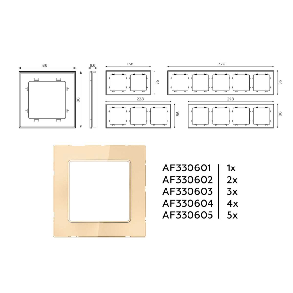 Рамка AMBRELLA VOLT AF330602
