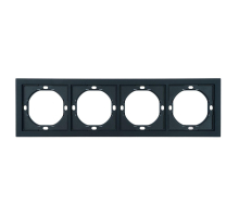 Рамка 4-местная, Stekker Мия, PFR00-3004-05, черный бархат 50464