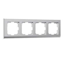 Рамка Werkel Stark на 4 поста серебро W0041865 4690389194962