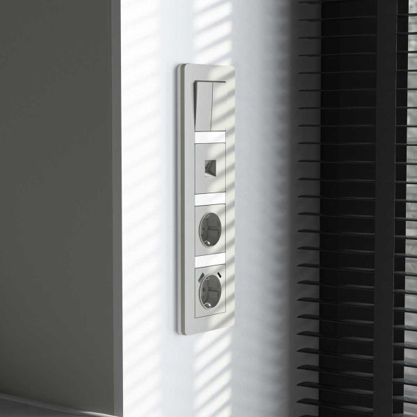 Рамка Werkel Split на 4 поста дымчатый/белый W0043067 4690389206108