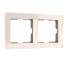 Рамка Werkel Acrylic на 2 поста айвори W0022743 4690389186288