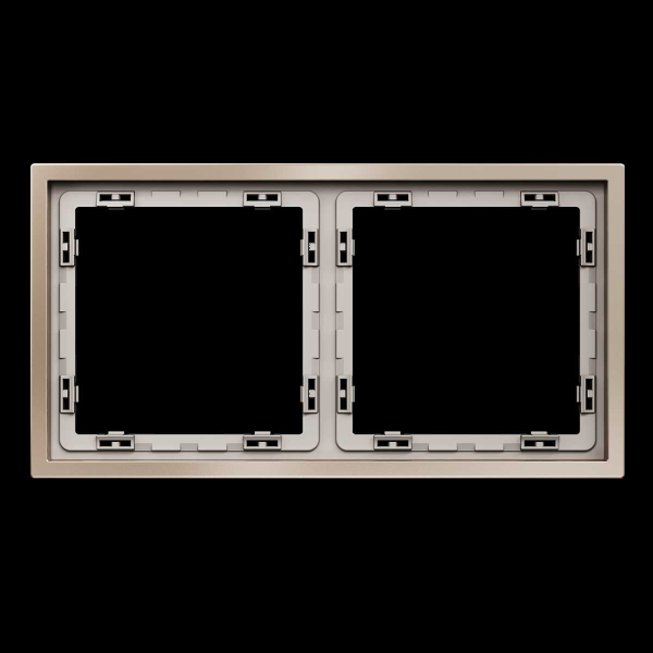 Рамка металлическая на 2 поста, S70 Metal (платина) Voltum VLSM120210