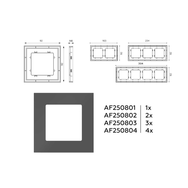 Рамка AMBRELLA VOLT AF250802