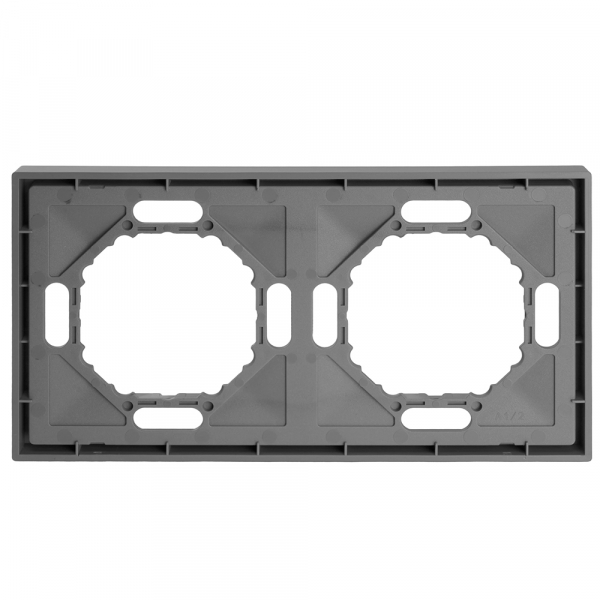 Рамка STEKKER, PFR00-5002-10 2-местная, серия Эмили, платиново-серый, soft touch 49963 Рамка STEKKER, PFR00-5002-10 2-местная, серия Эмили, платиново-серый, soft touch 49963