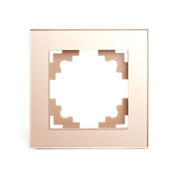 Рамка 1-постовая Stekker Катрин шампань GFR00-7001-02 39527