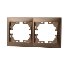 Рамка 2-ая горизонтальная Lezard Mira коричневая 701-3100-147