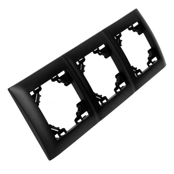 Рамка 3-постовая Stekker Эрна Элегант черный PFR00-9013-03 49663