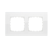 Рамка LK Studio 2-постовая, натуральное стекло (белый)LK80 844213-1